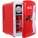 Coca-Cola KWC4, 4 Liter And 4.2 Quarts 6 Can Portable Mini Cooler And Fridge for Food, Beverages, Baby Food, Skincare and Med